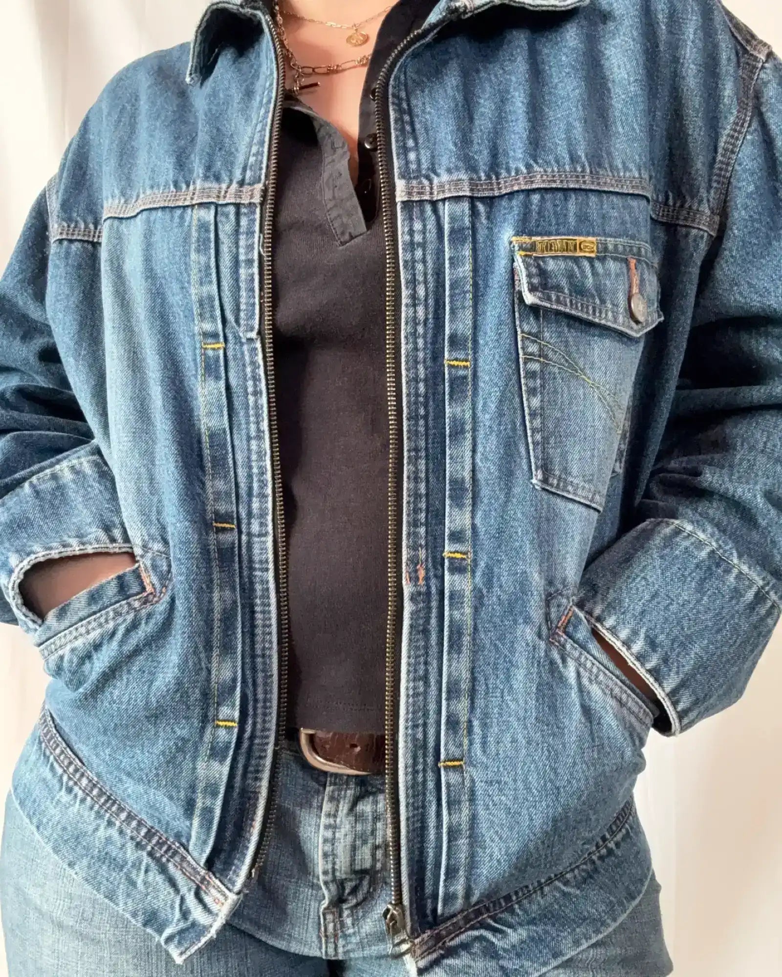 Box Canyon Boxy Zip Up Denim Jacket