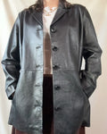 Black Boxy Leather Jacket