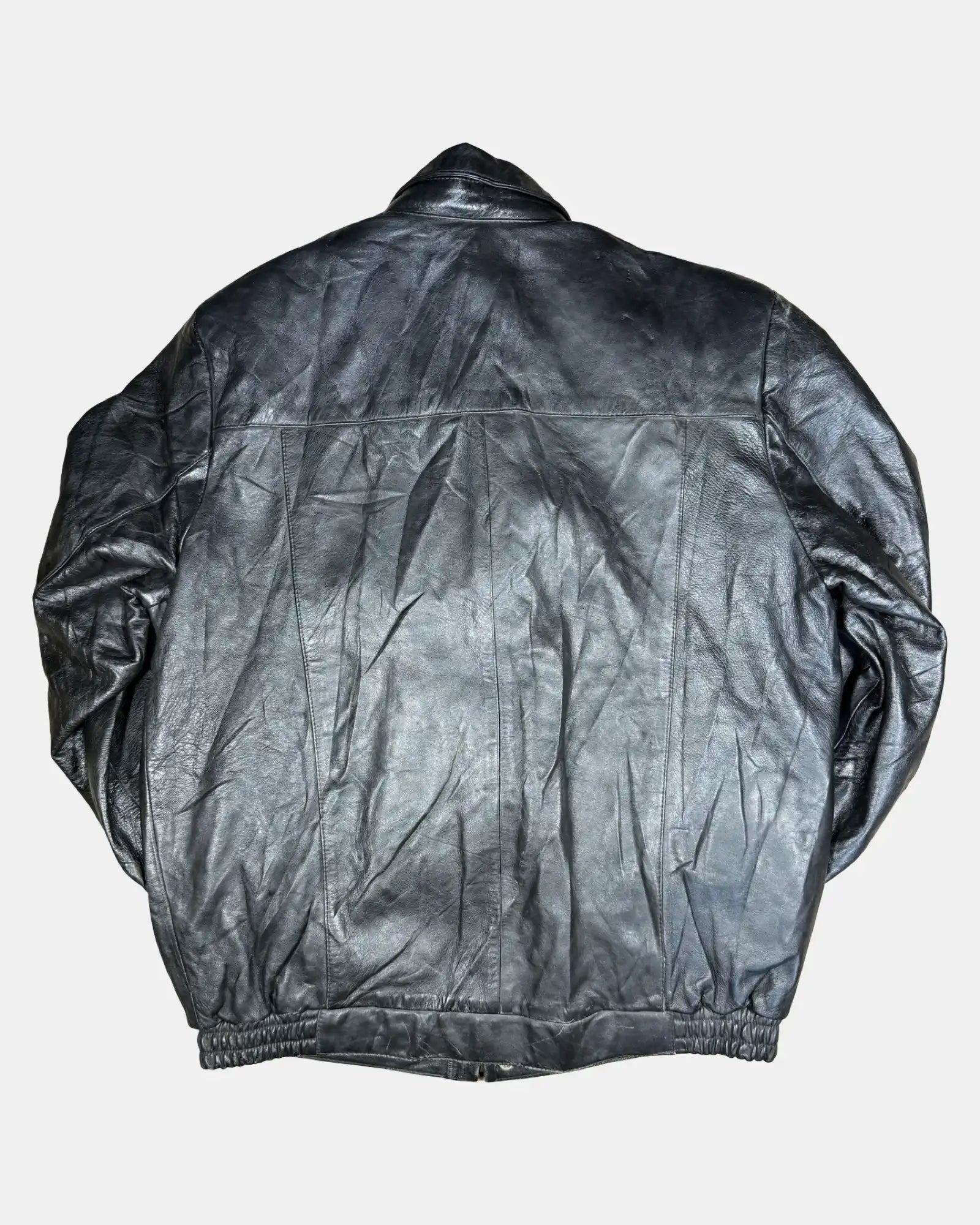 Black Sheepskin Heavy Leather Jacket