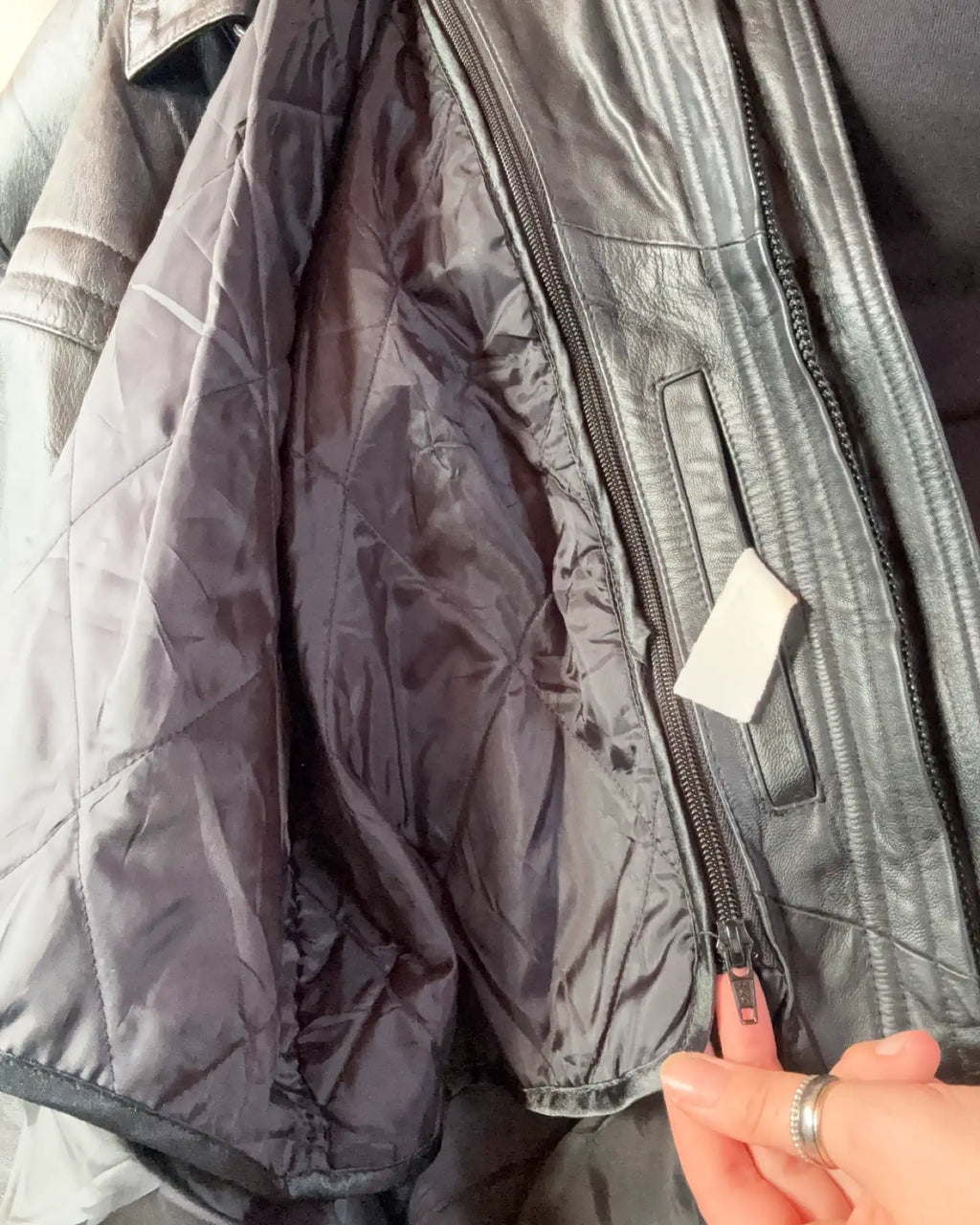 Black Sheepskin Heavy Leather Jacket