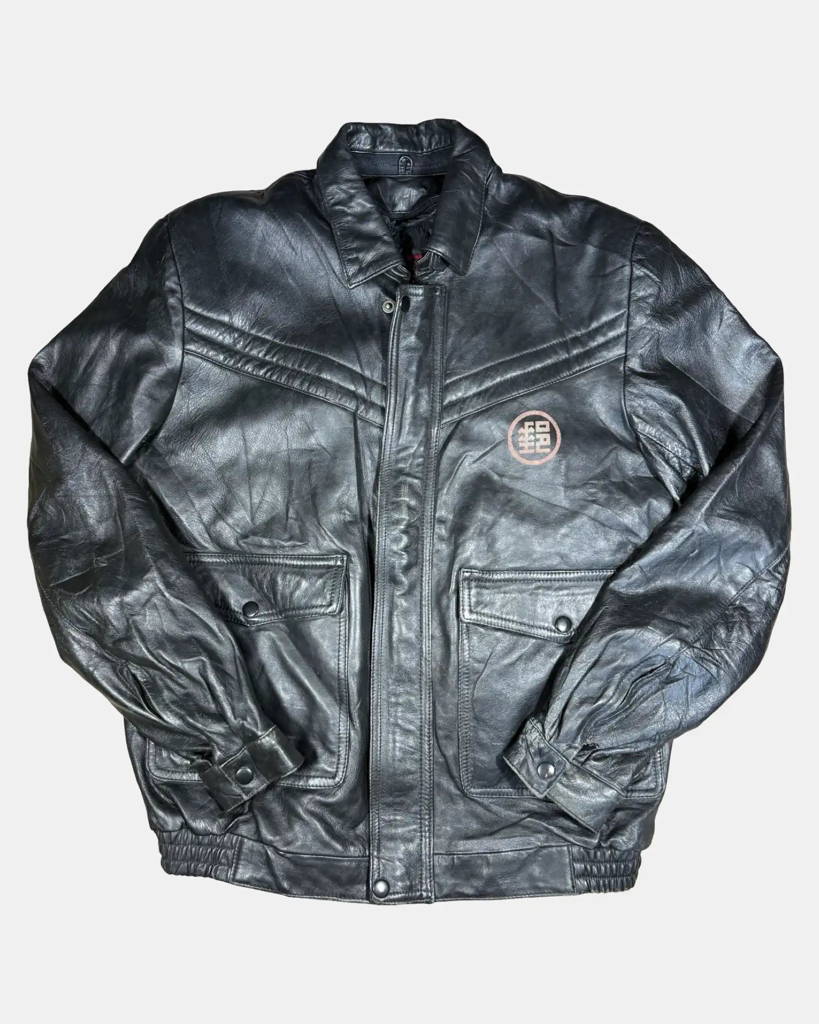 Black Sheepskin Heavy Leather Jacket