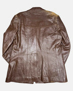 Vintage 70s Brown Leather Coat | Est. Size 12-14