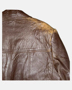Vintage 70s Brown Leather Coat | Est. Size 12-14