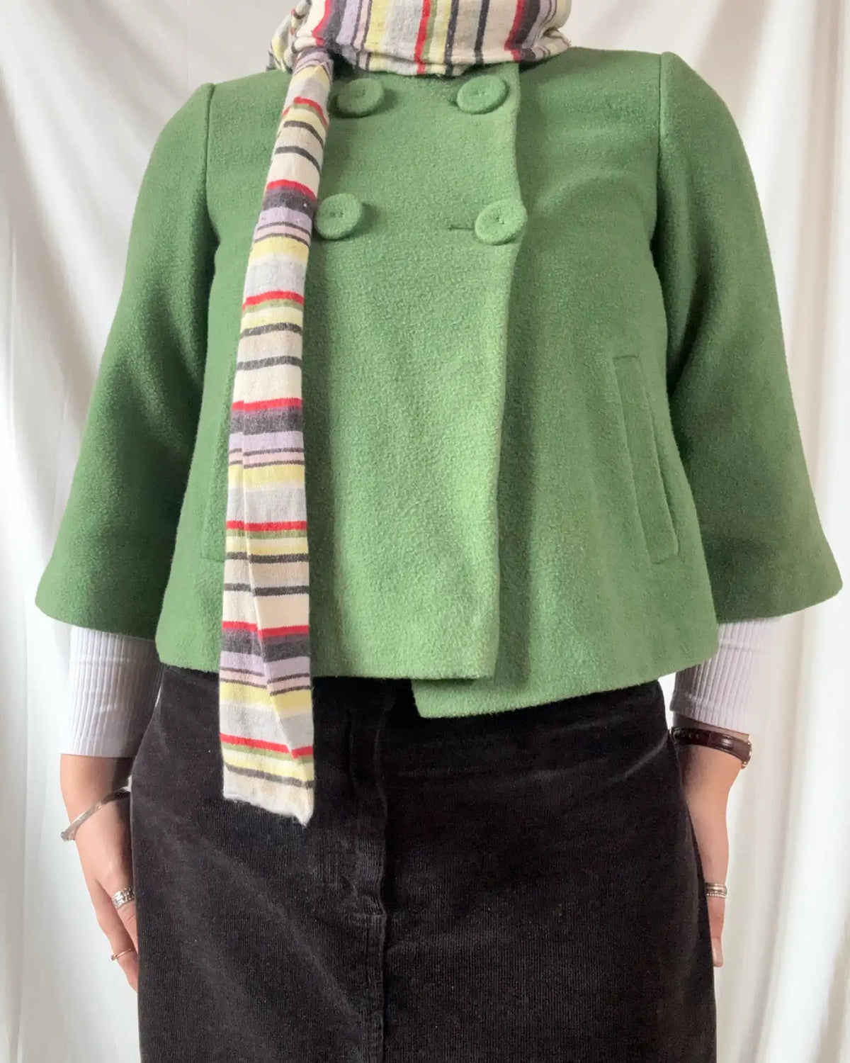 Green Mod Cropped Jacket