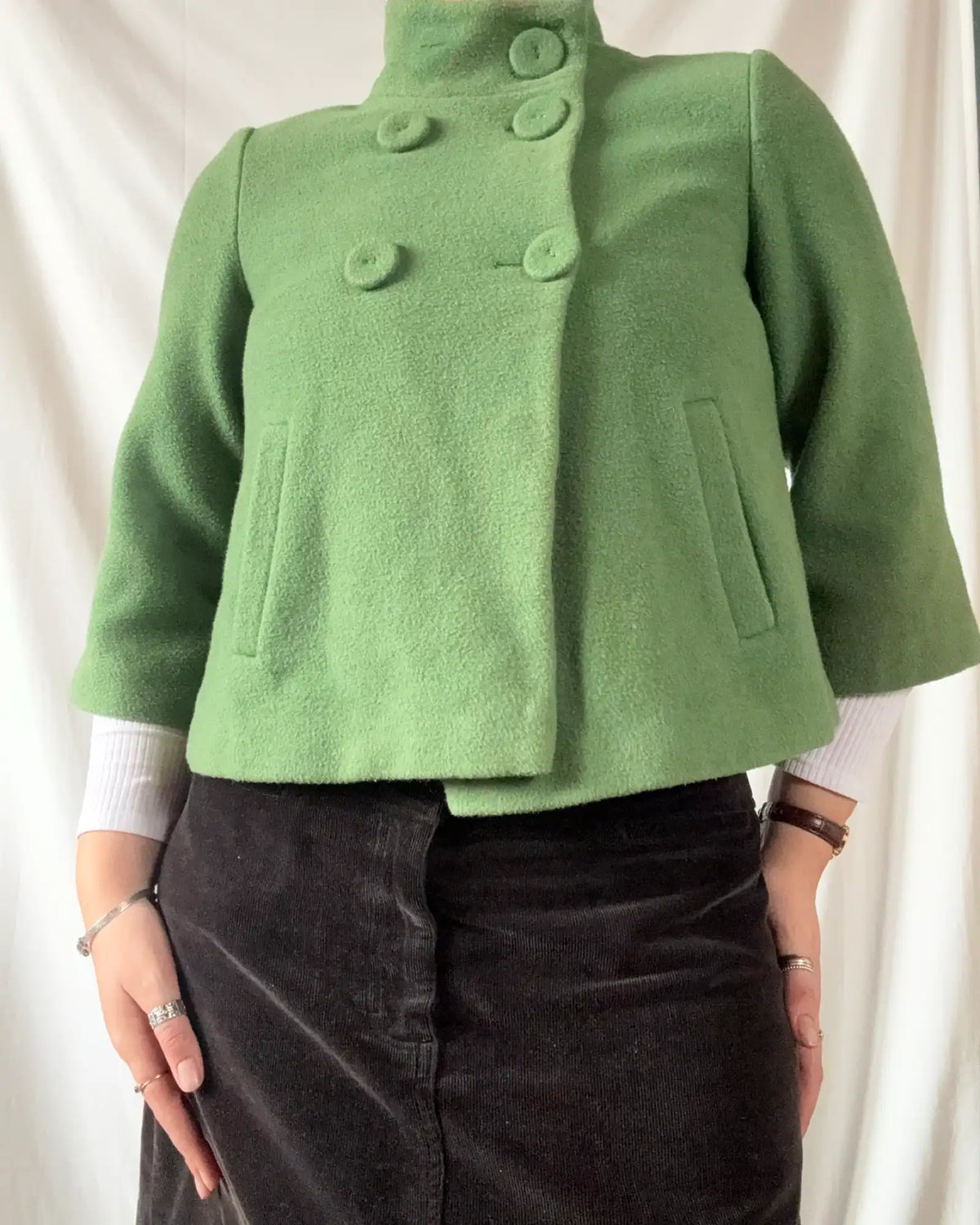Green Mod Cropped Jacket