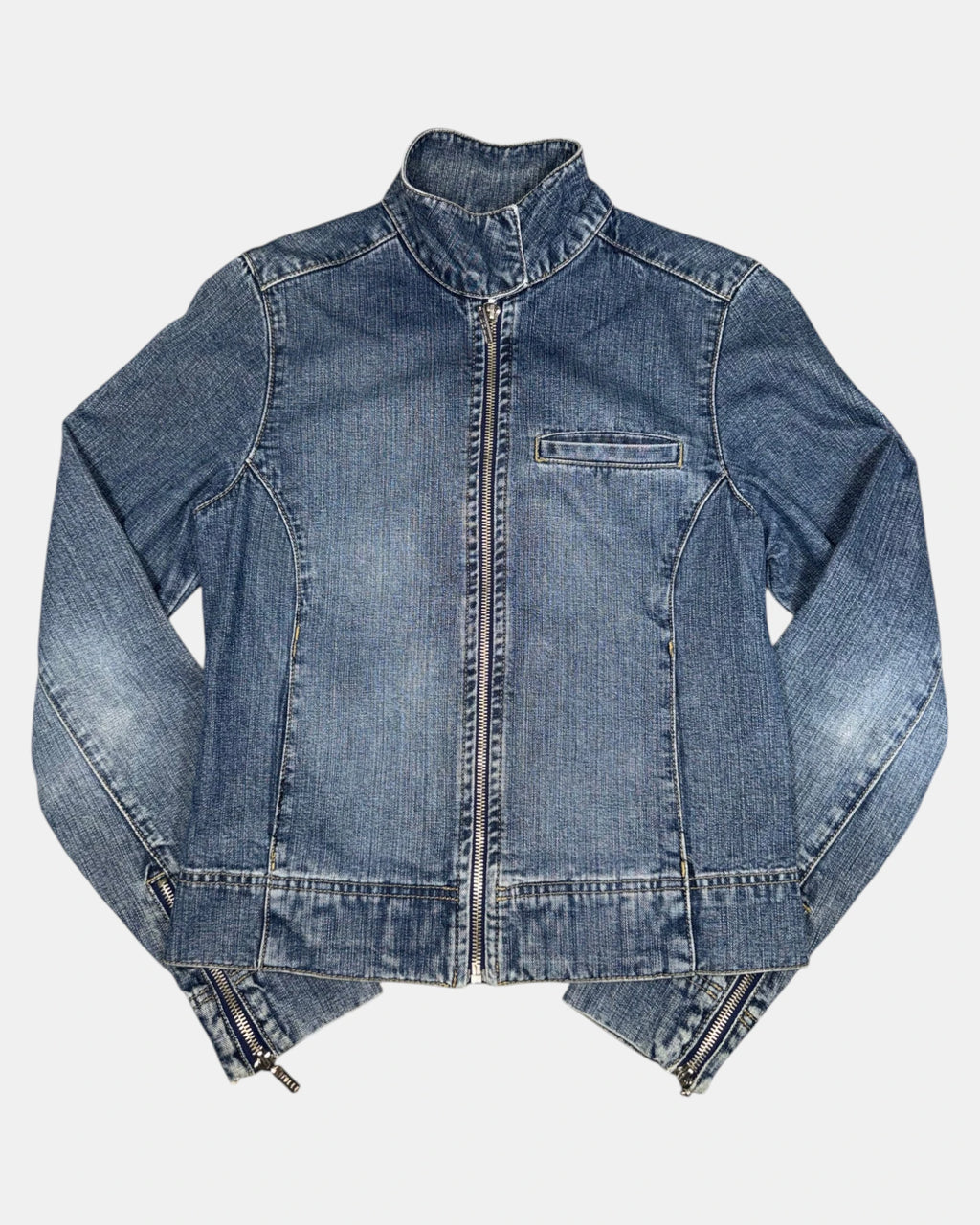 Fitted Y2k Denim Jacket | Size S
