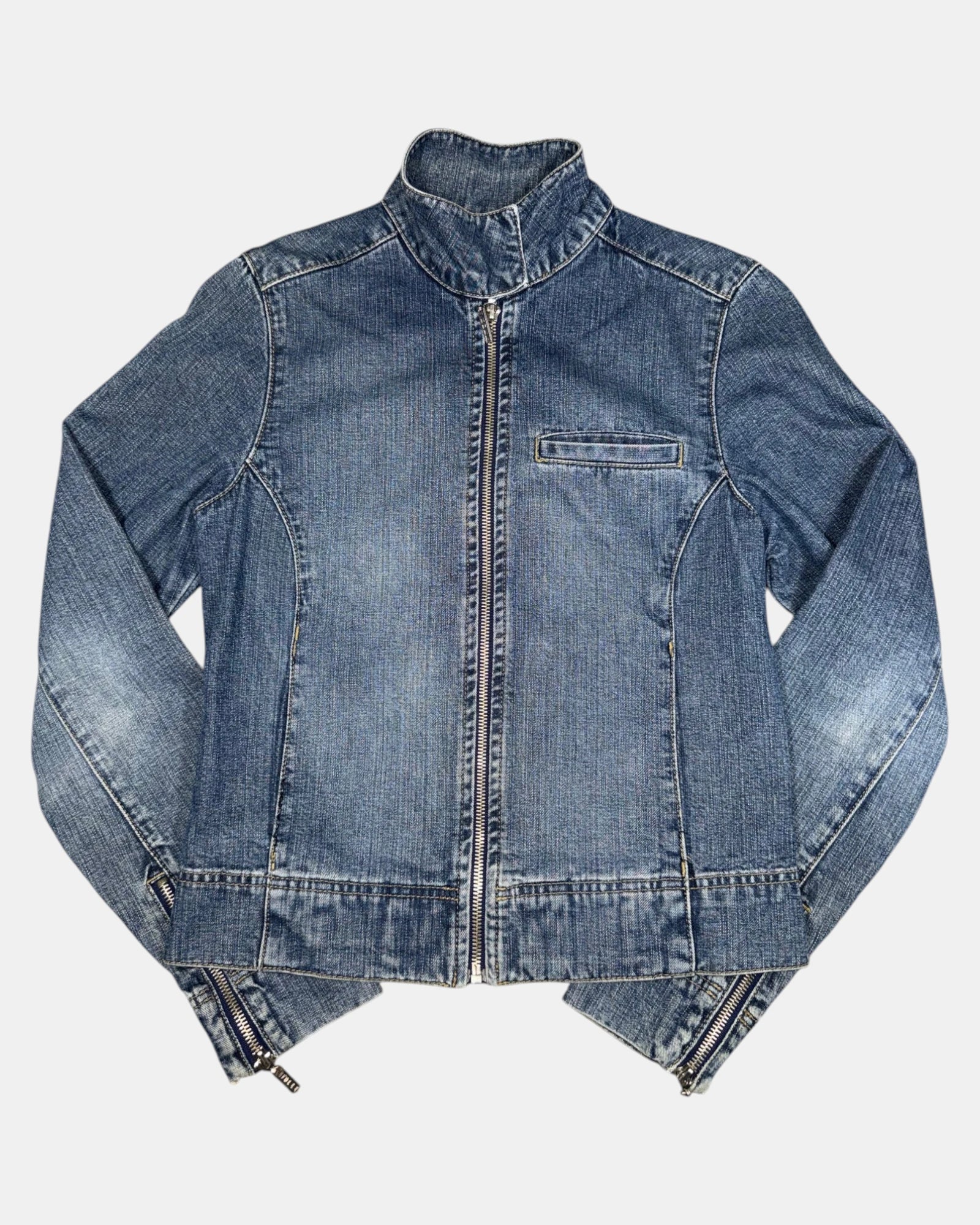 Fitted Y2k Denim Jacket | Size S