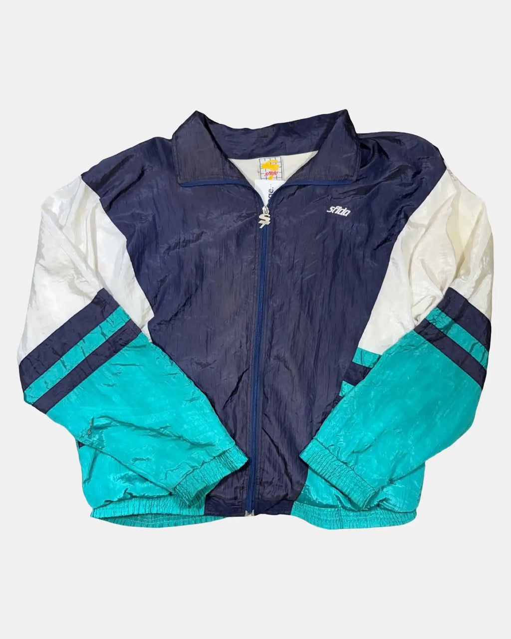 Sfida Vintage Blue White & Green Windbreaker