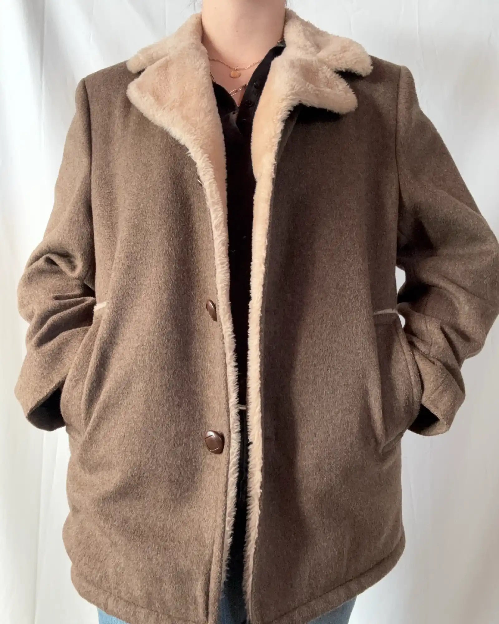 Vintage 70s Brown Winter Coat