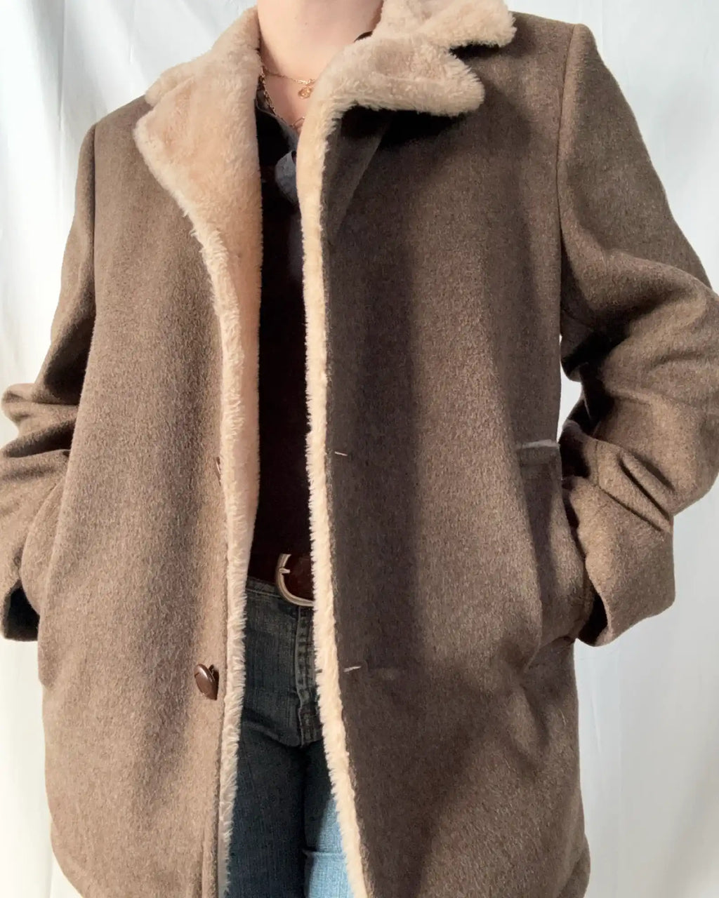 Vintage 70s Brown Winter Coat