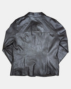 Vintage Dark Brown Leather Jacket | Estimated Size 10-12 - Zip Vintage