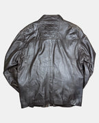 Vintage Dark Brown Motorcycle Leather Jacket | Size 2XL