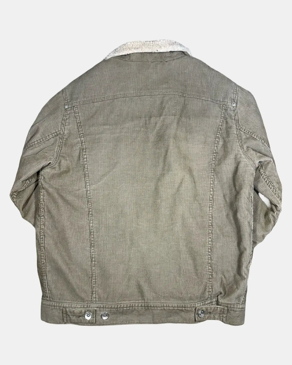 Light Brown Corduroy Jacket with Sheepskin Collar