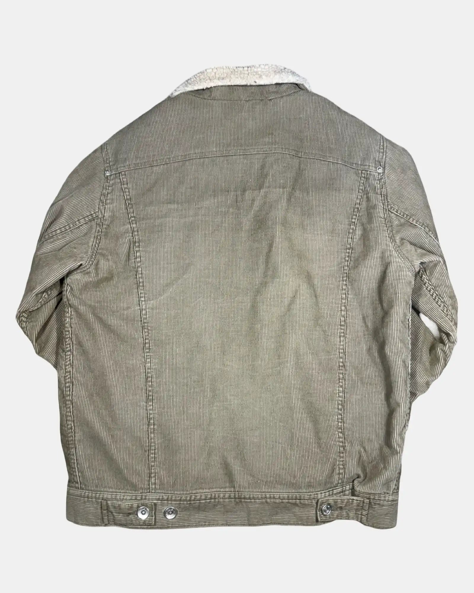Light Brown Corduroy Jacket with Sheepskin Collar
