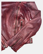 Vintage Sportsgirl Red Leather Jacket | Size 6