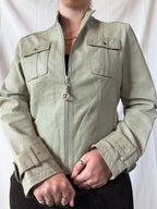 Light Green Motorcycle Jacket | Est. Size M-L