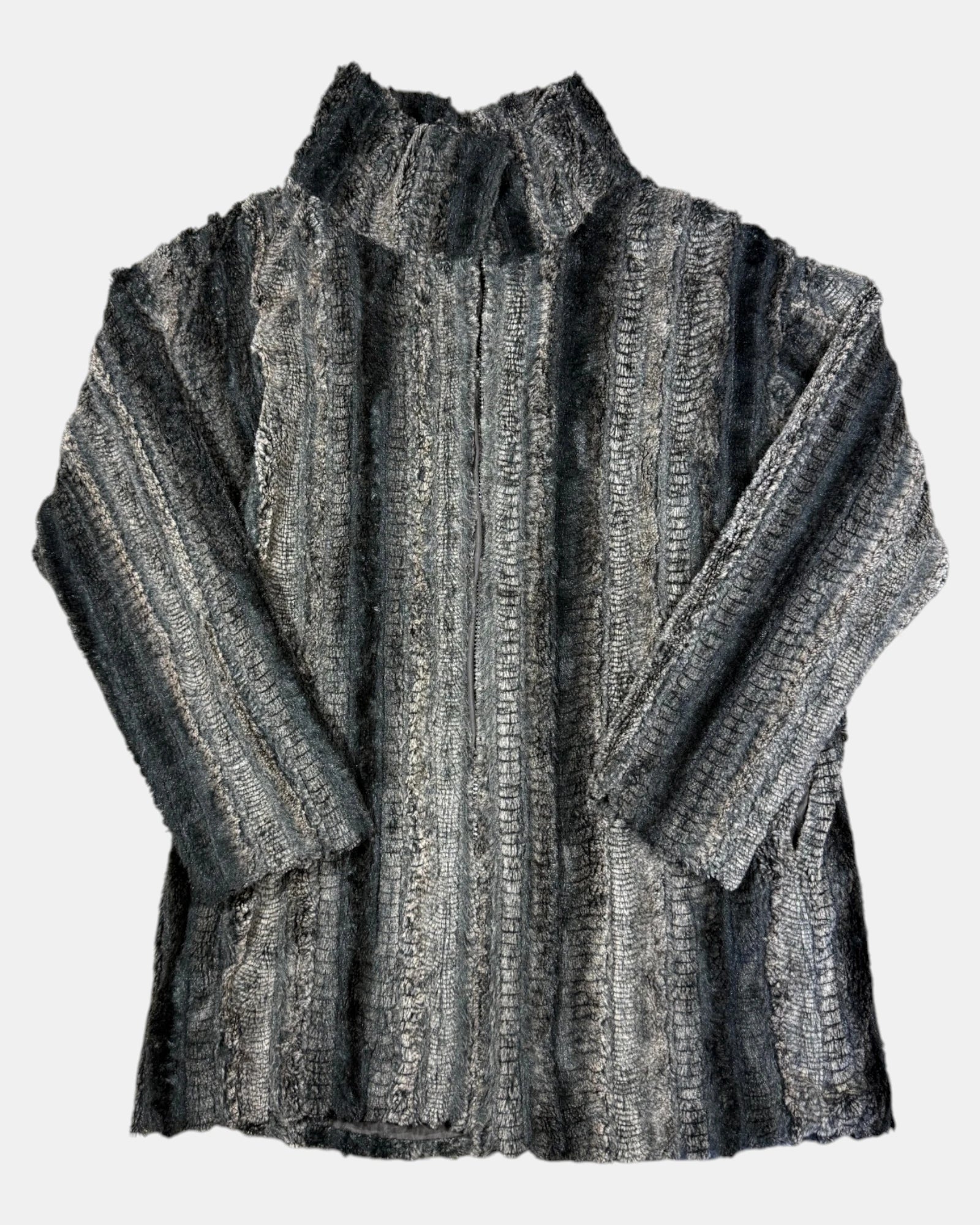 Faux Fur Thin Multi Tone Coat | Est. Size M-L