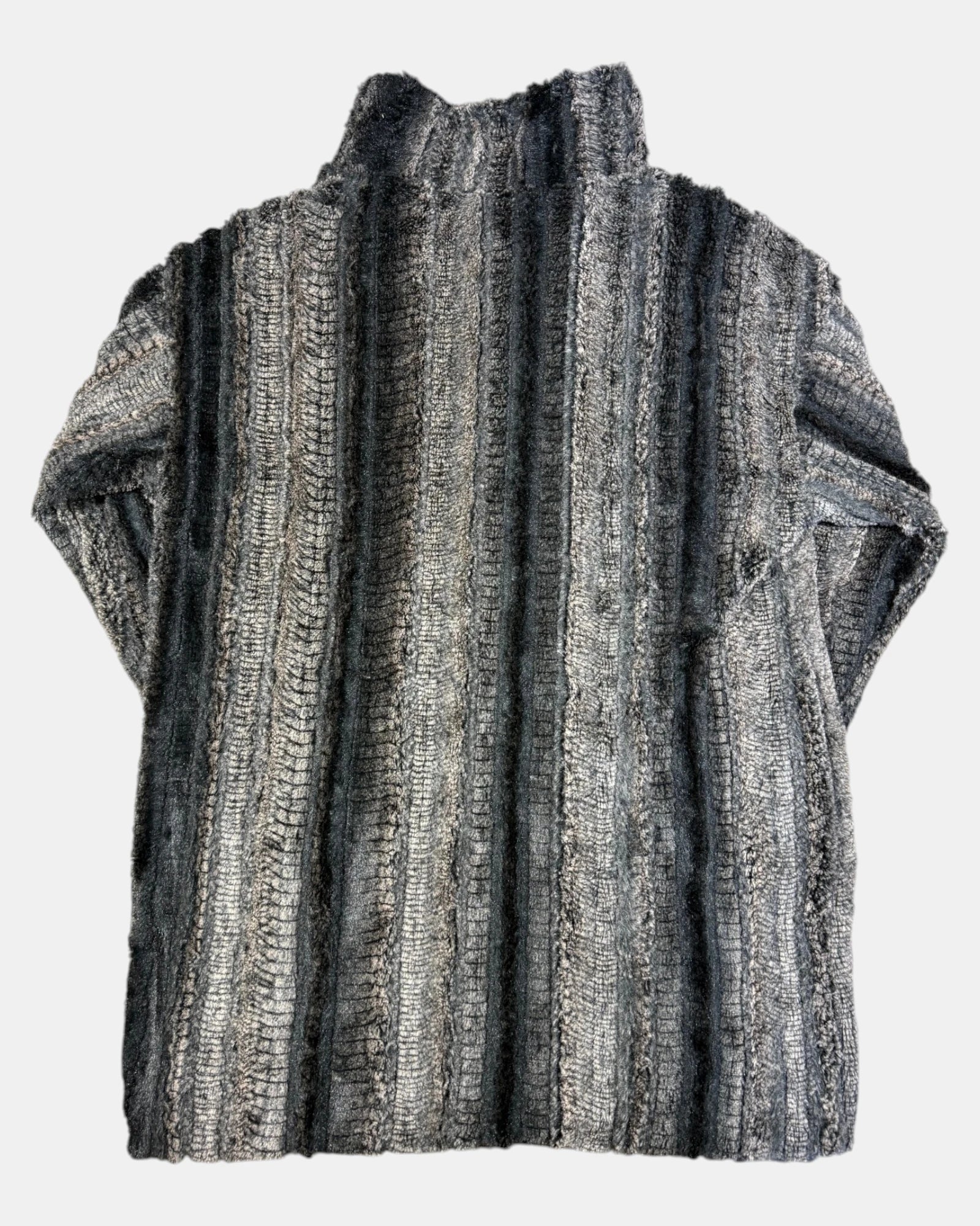 Faux Fur Thin Multi Tone Coat | Est. Size M-L