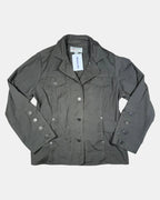 Khaki Button-Up Jacket | Size XXL - Zip Vintage