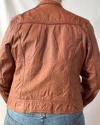 Vintage Brown Leather Motorcycle Jacket