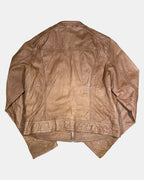 Vintage Brown Leather Motorcycle Jacket