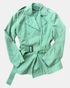Green Lightweight Trench Coat
