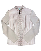 Blush Pink Leather Moto Jacket
