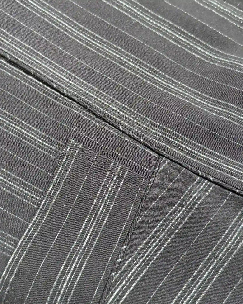 Black Striped Boxy Jacket