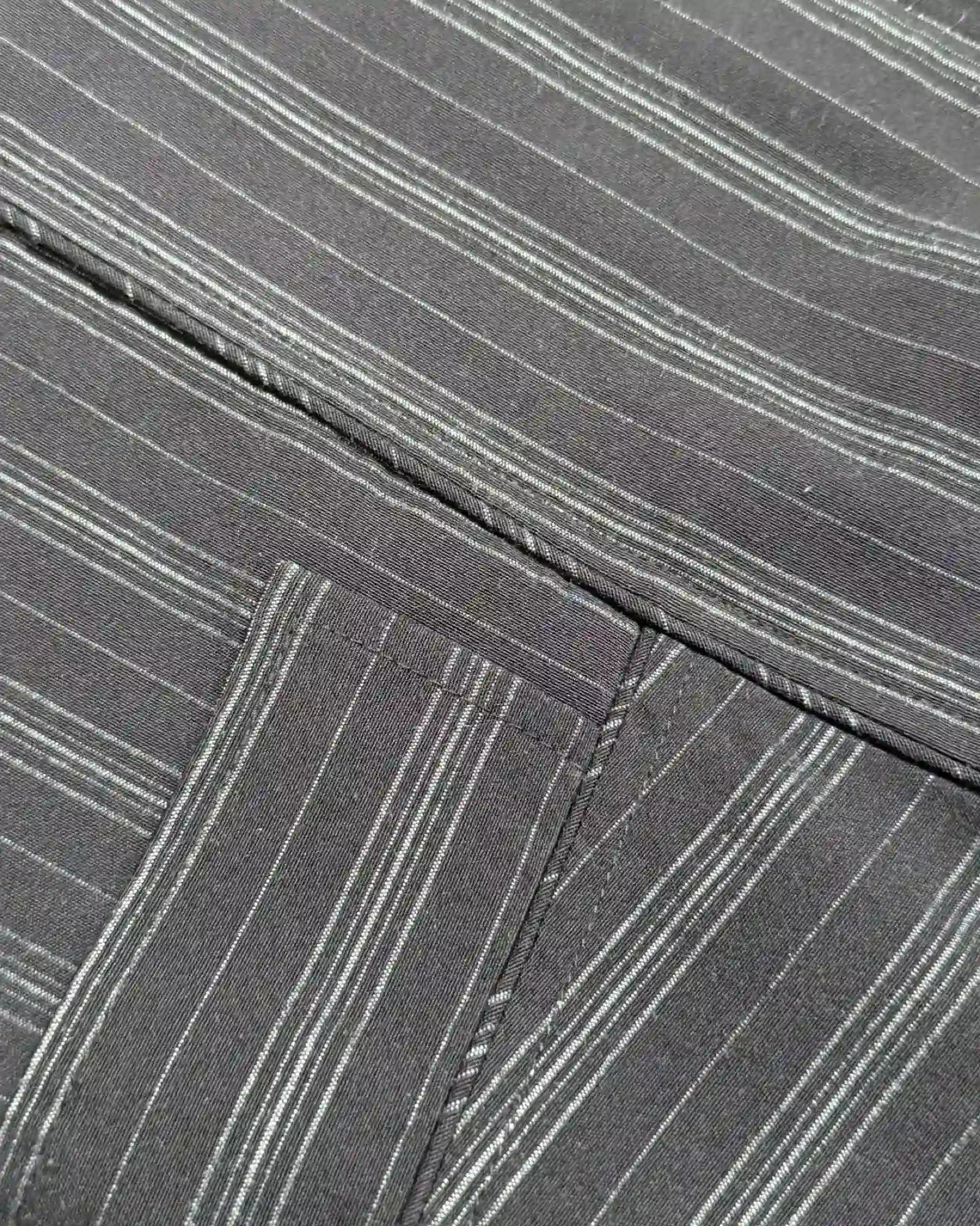 Black Striped Boxy Jacket