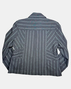 Black Striped Boxy Jacket