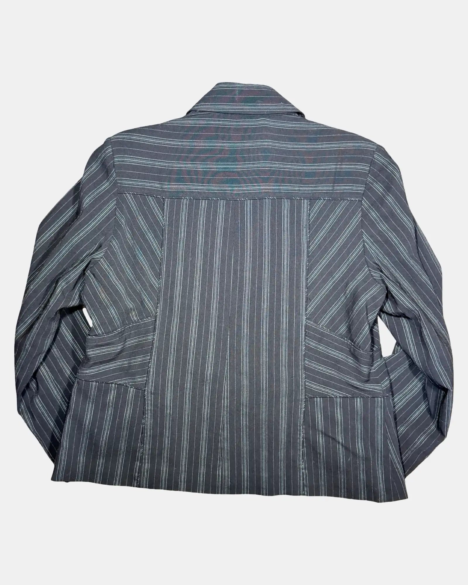 Black Striped Boxy Jacket