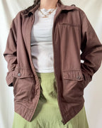 Brown Boxy Windbreaker