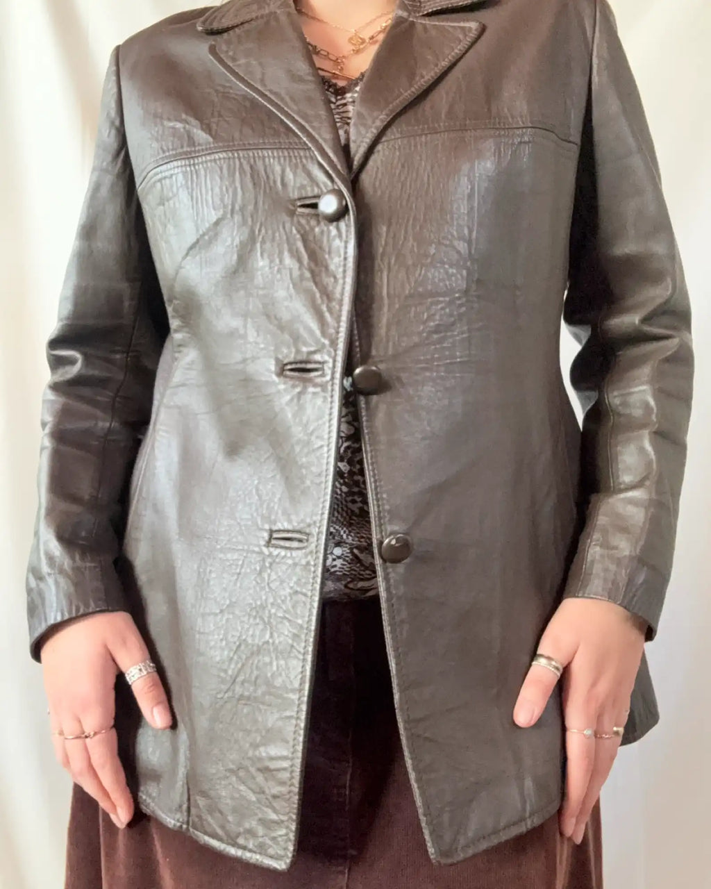 Brown Vintage Leather Jacket