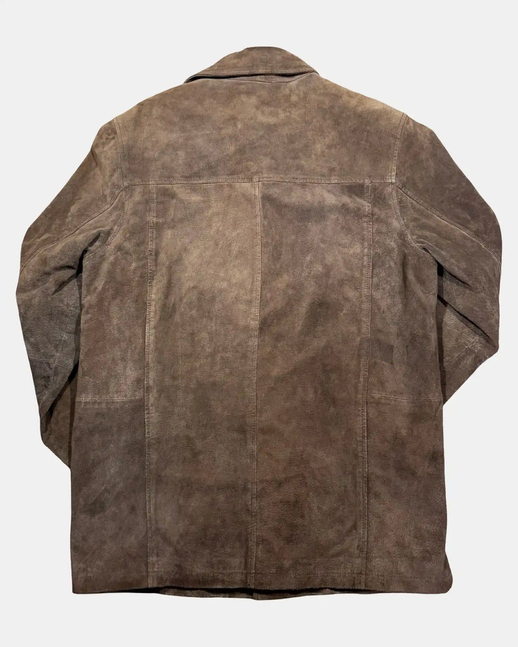 Brown Suede Fitted Leather Jacket