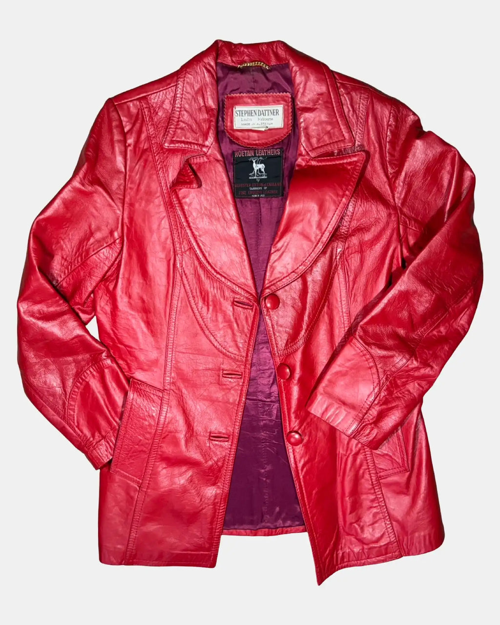 Vintage 1970s Red Leather Jacket