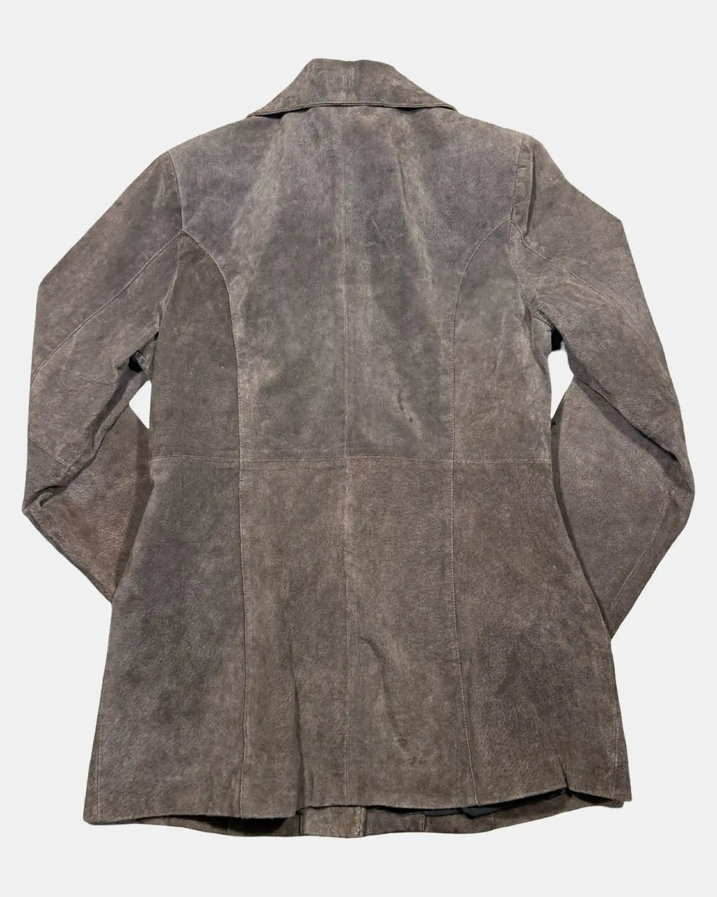 Brown Suede Fitted Leather Jacket