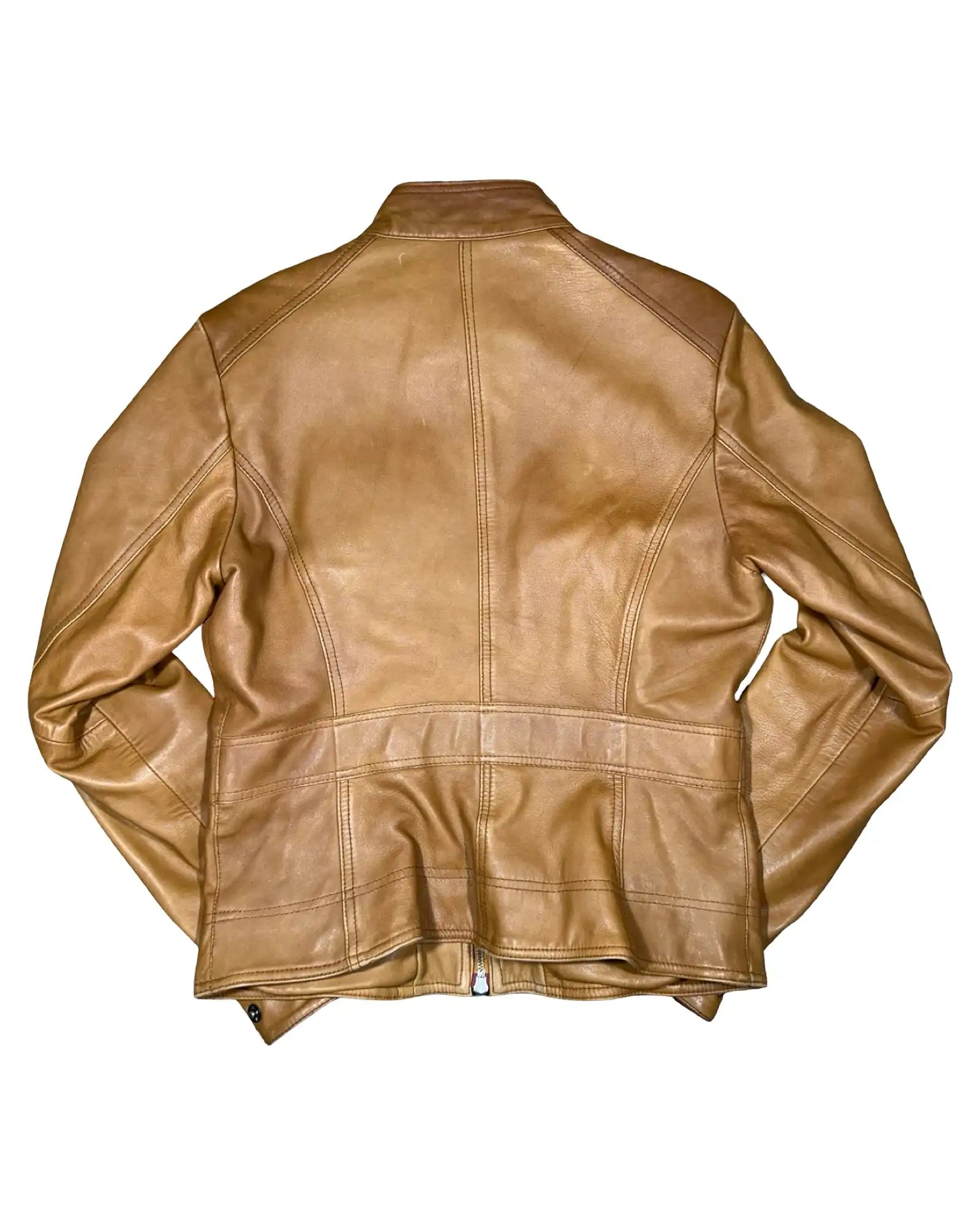 Tan Leather Motorcycle Jacket