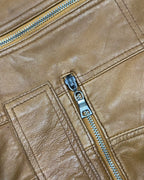 Tan Leather Motorcycle Jacket
