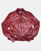 Red Leather Motorcycle Jacket