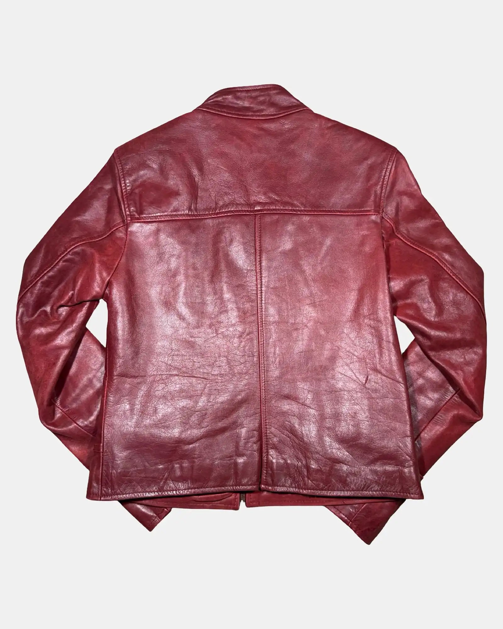 Red Leather Motorcycle Jacket