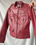 Red Leather Motorcycle Jacket