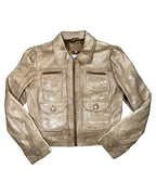 Light Brown Leather Motorcycle Jacket