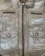Light Brown Leather Motorcycle Jacket
