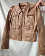 Light Brown Leather Motorcycle Jacket