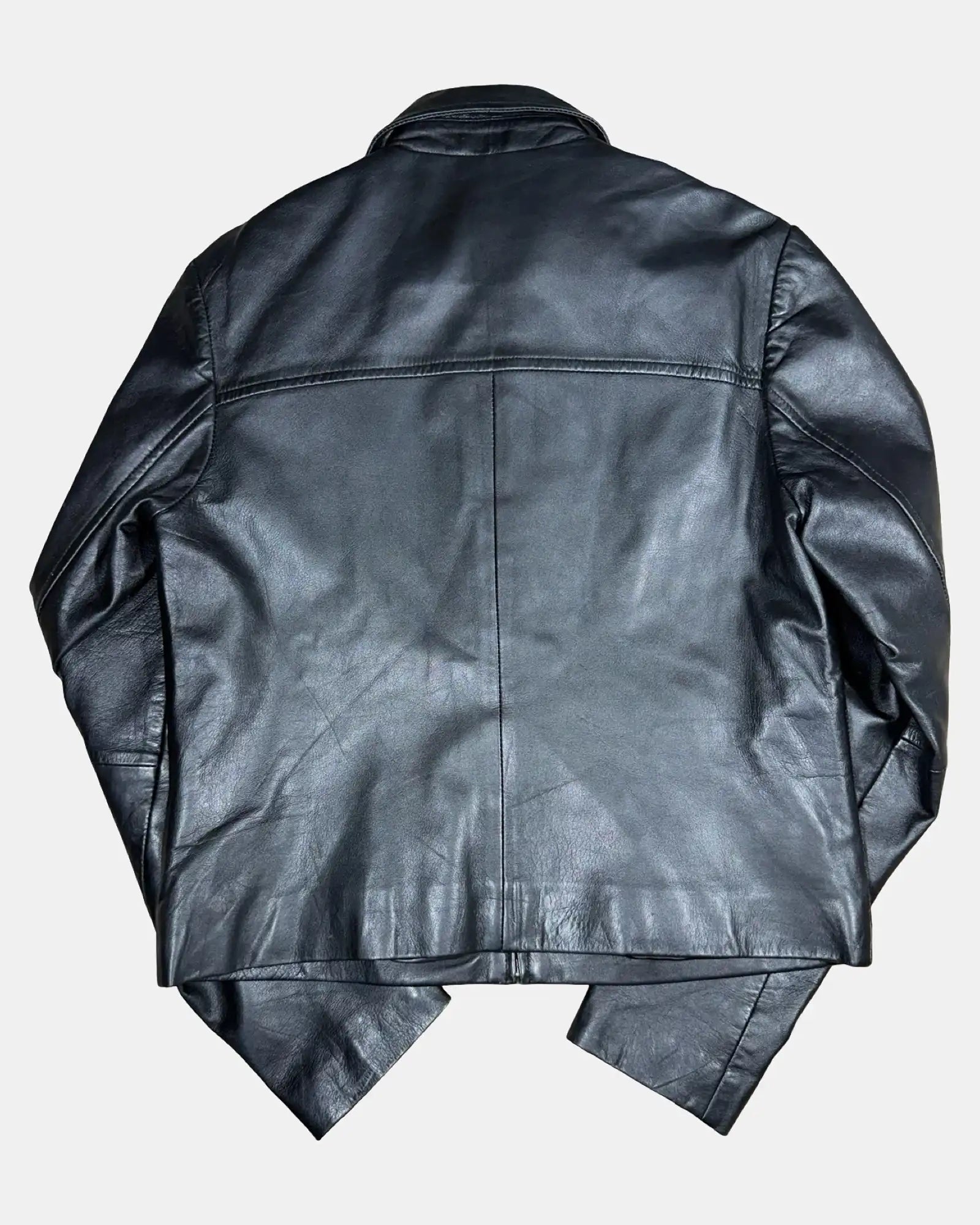 Black Leather Fitted Jacket