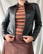 Black Leather Fitted Jacket