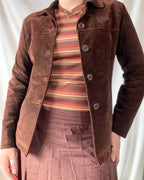 Brown Suede Leather Soft Coat
