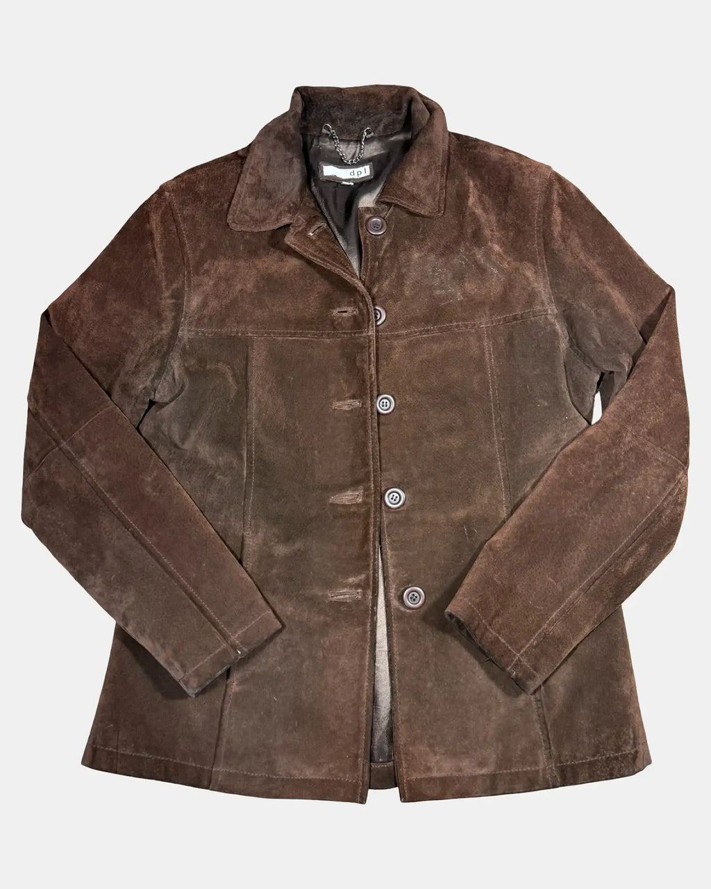 Brown Suede Leather Soft Coat