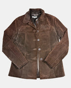 Brown Suede Leather Soft Coat