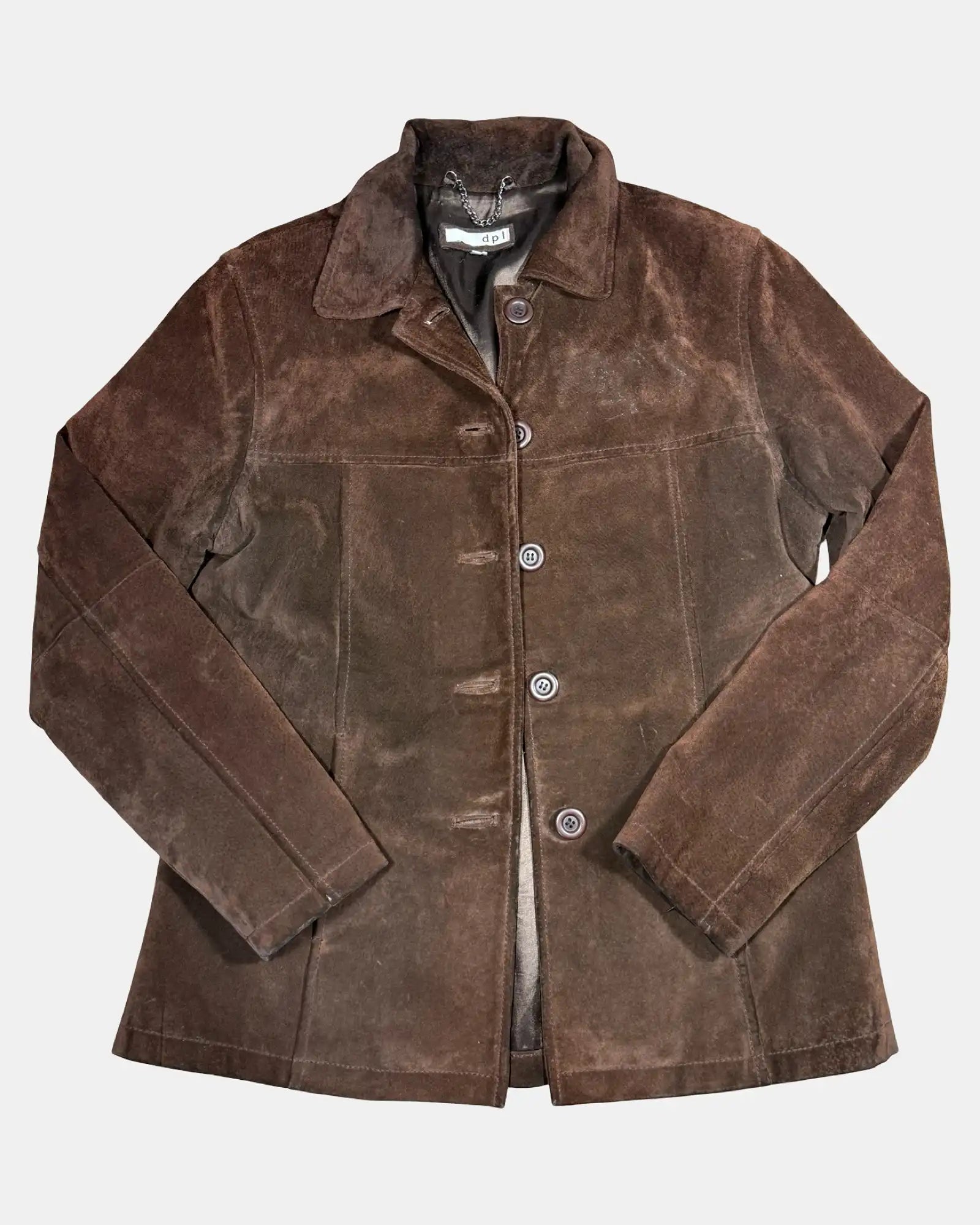 Brown Suede Leather Soft Coat